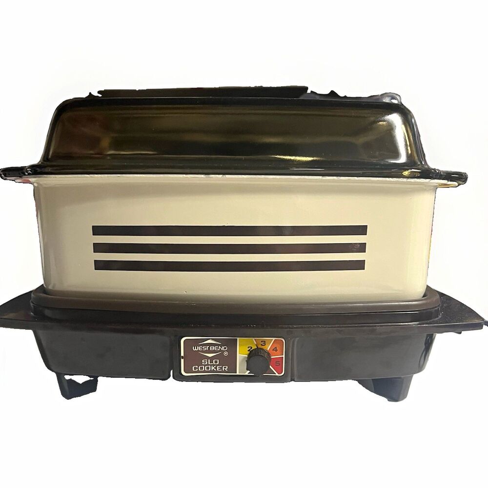 West Bend 84114 Slow Cooker 5-Setting Electric 300W 120V w/ Pot & Lid TESTED